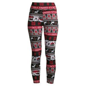 No Boundaries Juniors Girls Christmas Leggings Fur Lined High-Waist Size S 3-5